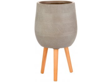 Кашпо Страйп Овальное с Подставкой D31.5 H43 WSTRIPR31-T