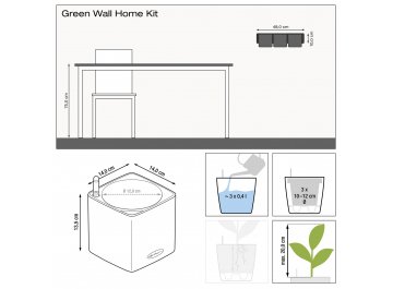 Комплект кашпо Wall Home Kit Glossy