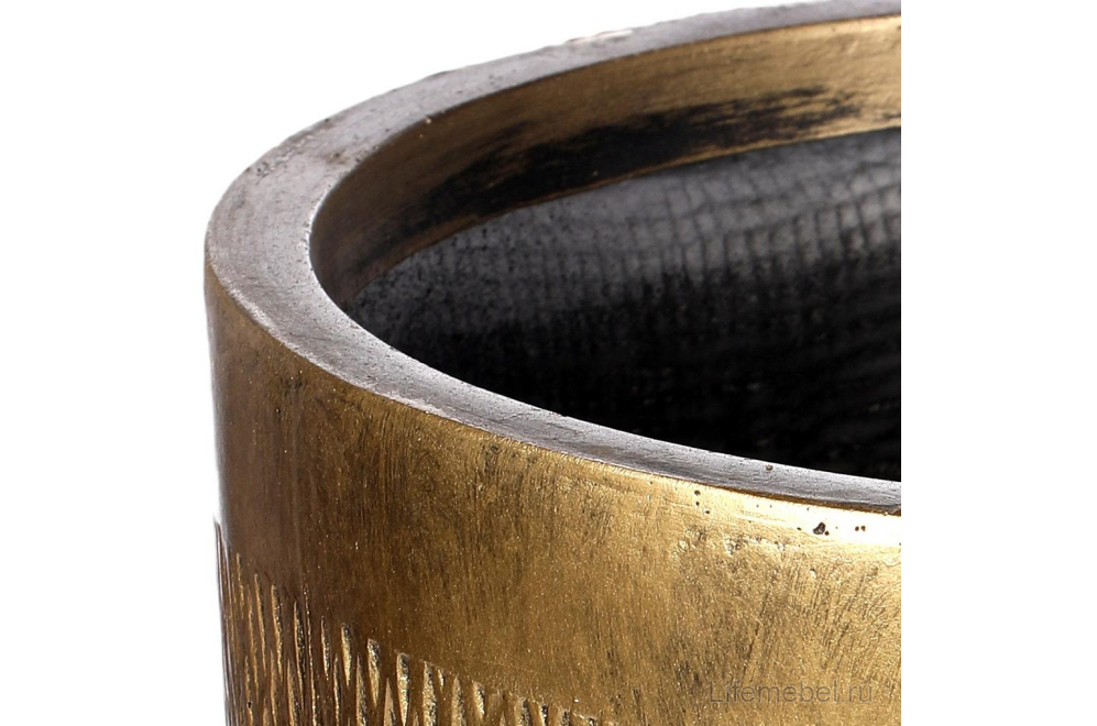 Кашпо Лотус Круглое MESHR37-GLD D37 H33.5 cm золото