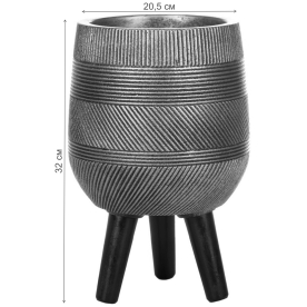 Кашпо Страйп WSTRIPR-20-SLV