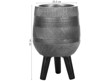 Кашпо Страйп WSTRIPR-20-SLV