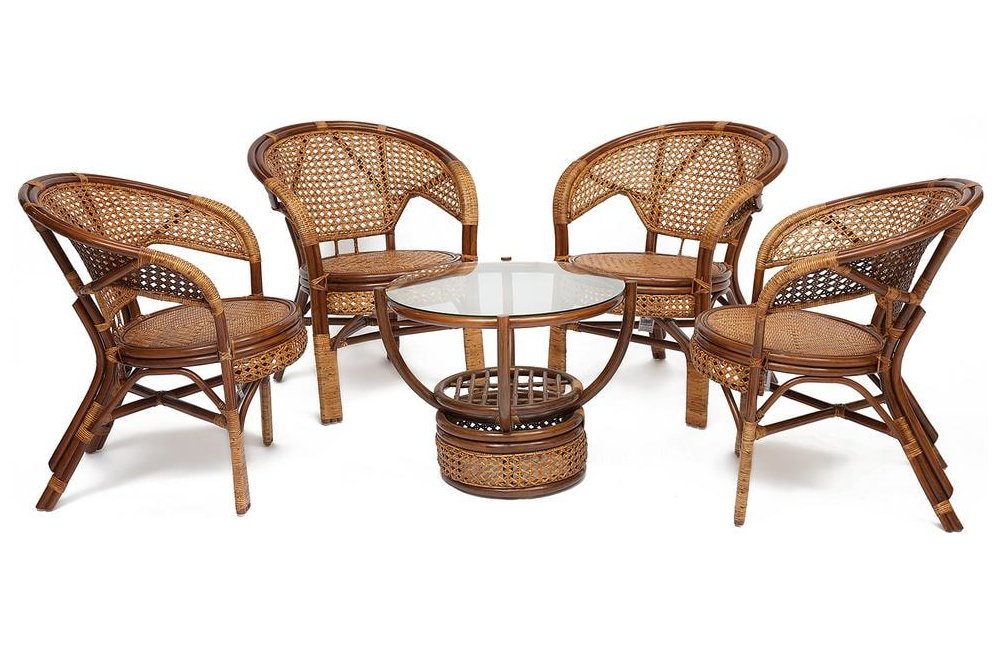 Кофейный комплект из ротанга Pelangi/Пеланги 02/15 honey мед