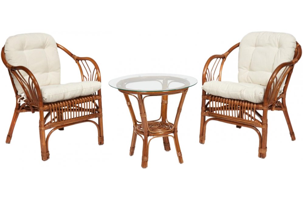 Кофейный комплект из ротанга New Bogota/Нью Богота коричневый кокос