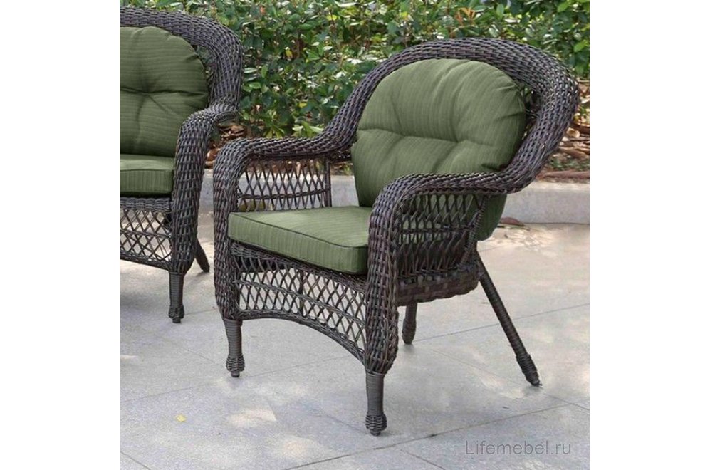 Комплект для отдыха из ротанга 2+1+1 LV520BG Brown/Green