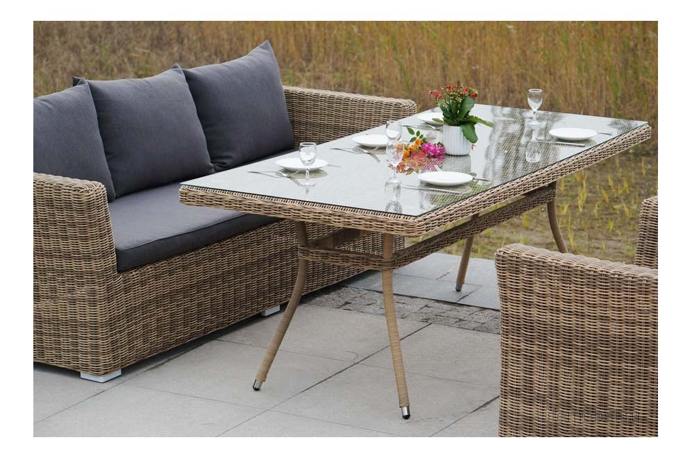 Комплект для отдыха из ротанга Бурфи соломенный