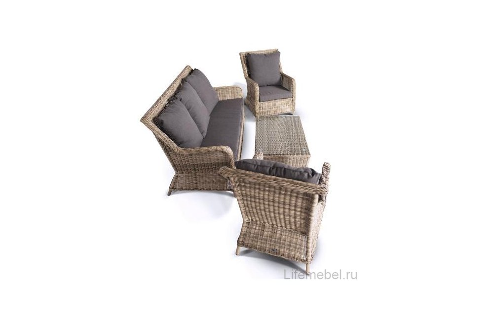Комплект для отдыха из ротанга Дживан соломенный