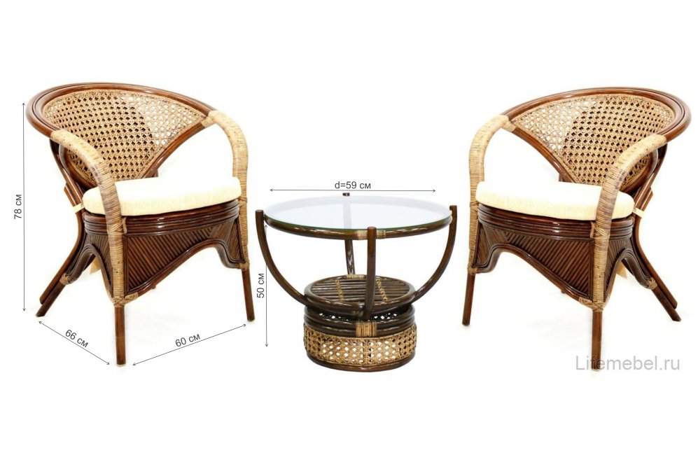 Комплект кофейный Rainbow браун