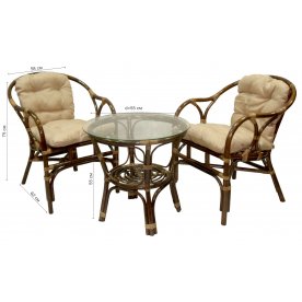 Комплект кофейный Terrace Set браун