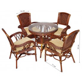 Комплект обеденный Андреа коричневый