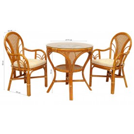 Комплект обеденный LaMokko L коньяк