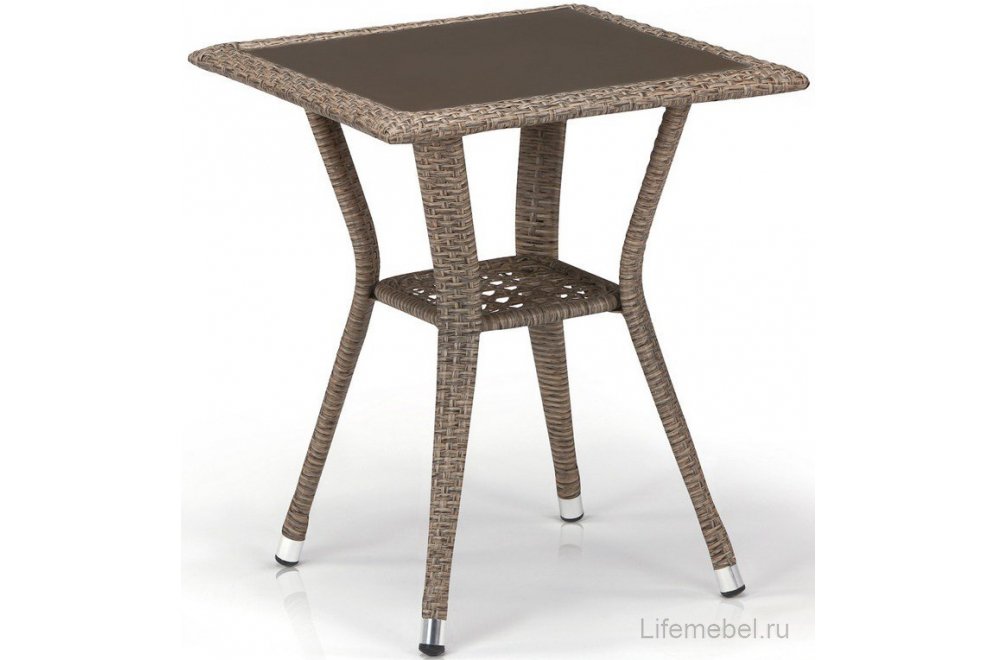 Обеденный комплект из ротанга 2+1 T25B/Y137C-W56 Light Brown 2Pcs