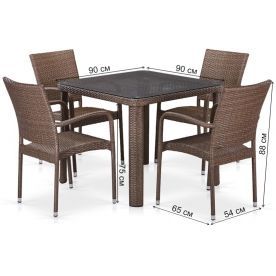 Обеденный комплект T341B Y376-W773-90x90