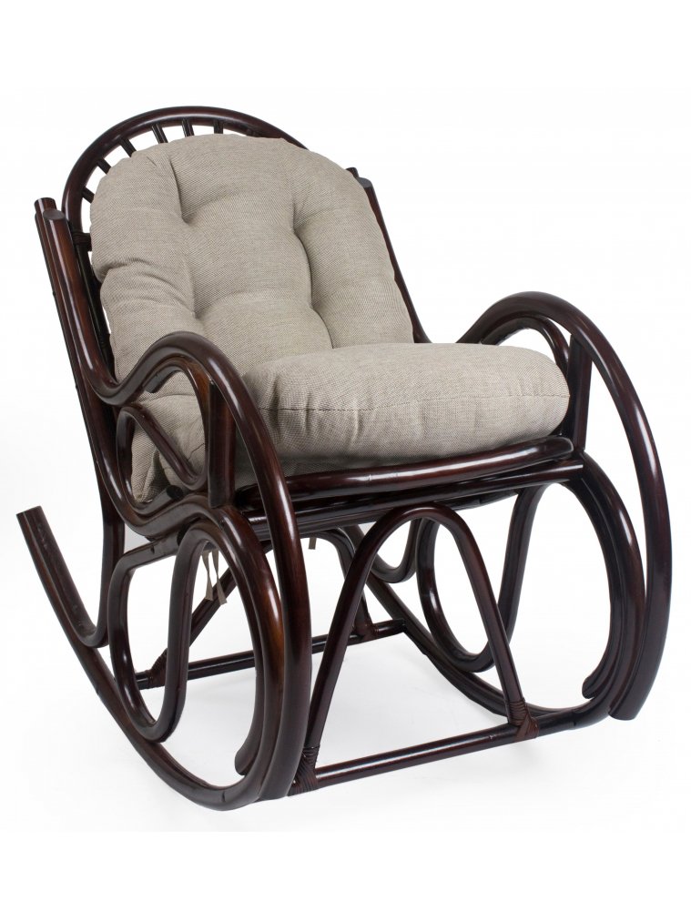 Кресло-качалка Bella с подушкой золотой мед