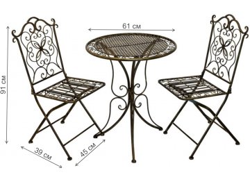 Обеденный комплект из металла Марипоса 01