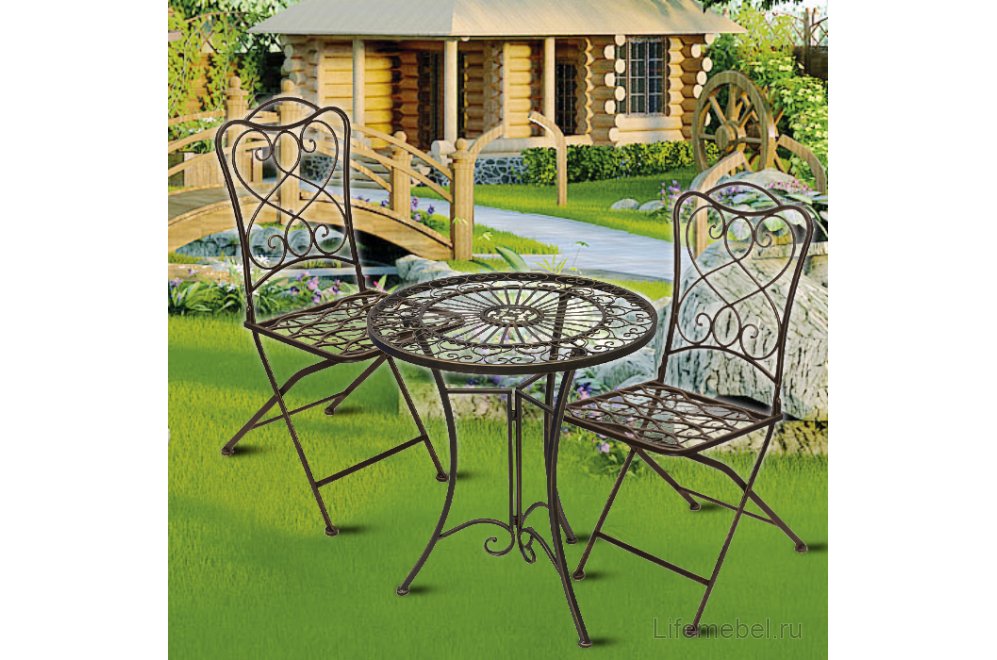 Кофейный комплект Мирона с узором бронзовый