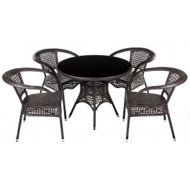 Комплект мебели стол T-220C и 4 кресла Y-32