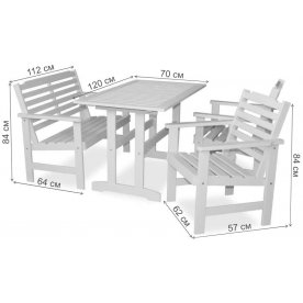 Обеденный комплект из дерева Стэнхамн