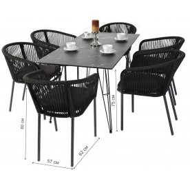 Обеденный комплект из металла Gwinhul