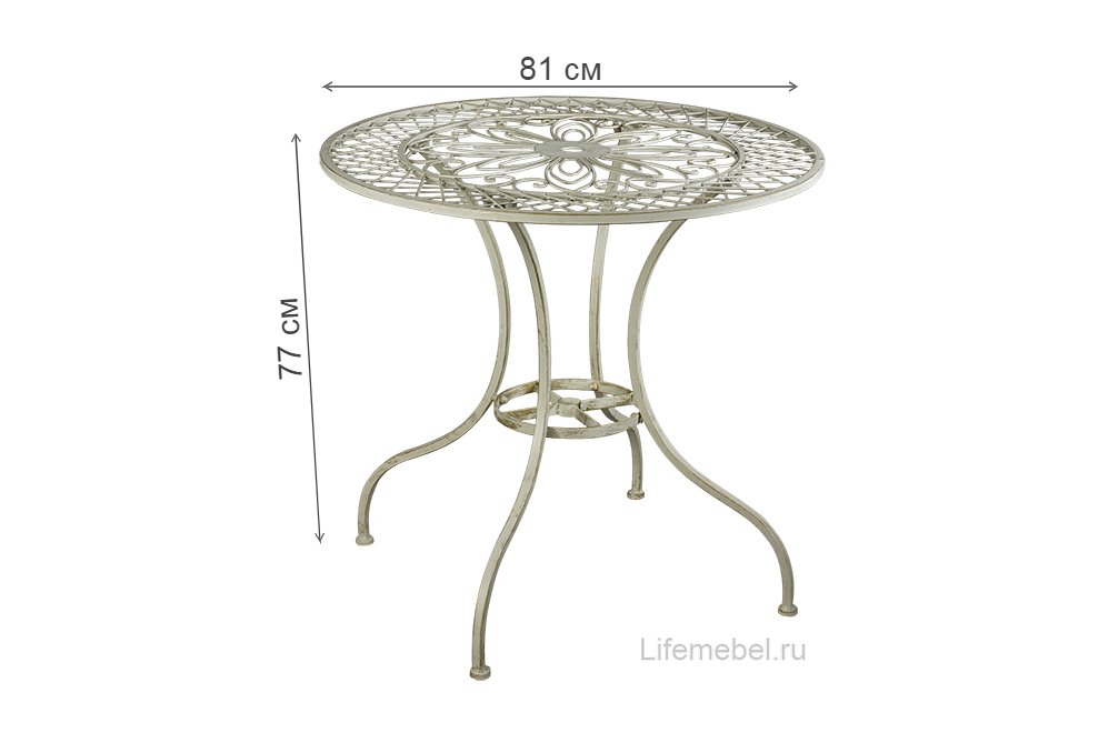 Обеденный комплект Роза белый