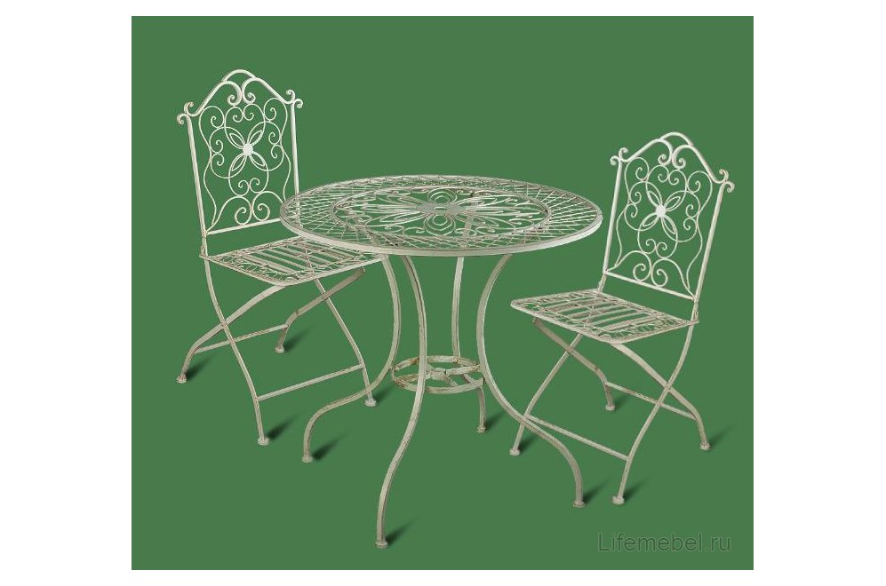 Обеденный комплект Роза белый