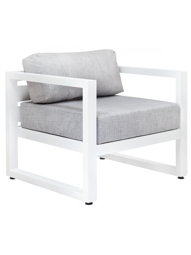 Металлическое кресло Корсика велюр дублин светло-серый / белое