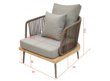 Металлическое кресло Bayley 129KN-03041