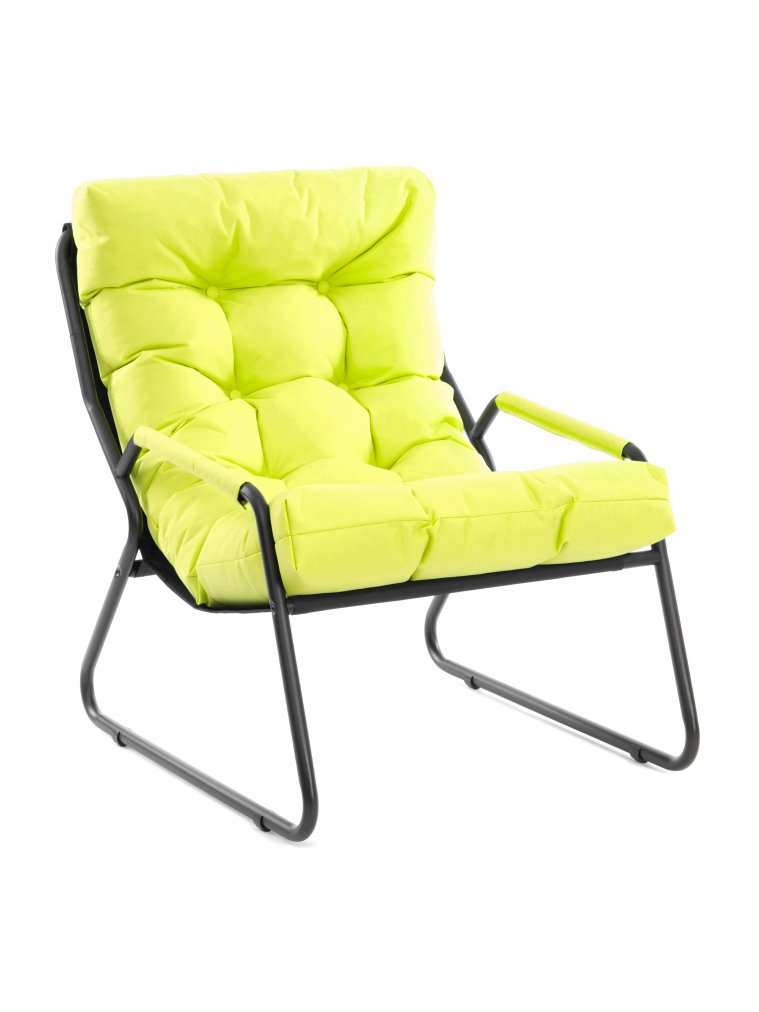 Металлическое кресло Ergo лайм рогожка