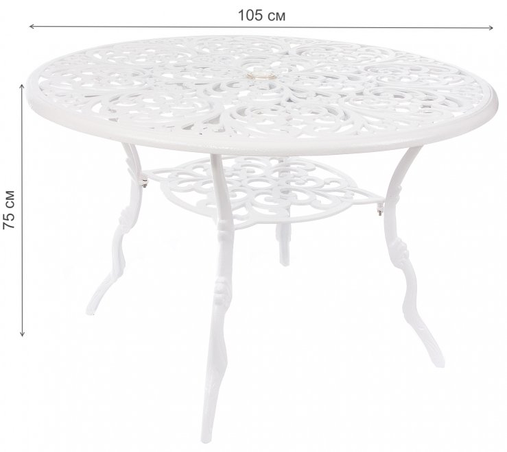 Стол круглый Мелисса белый