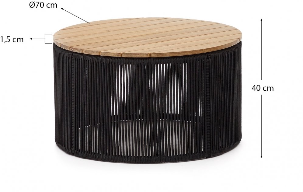 Журнальный столик Dandara натуральный / черный