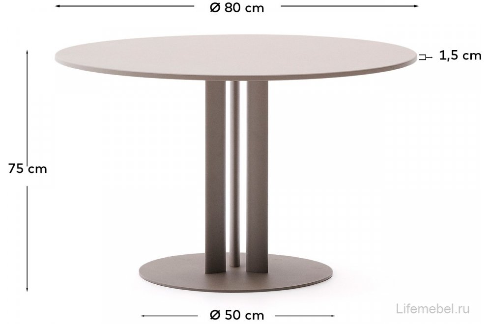 Металлический стол Sedalis серый