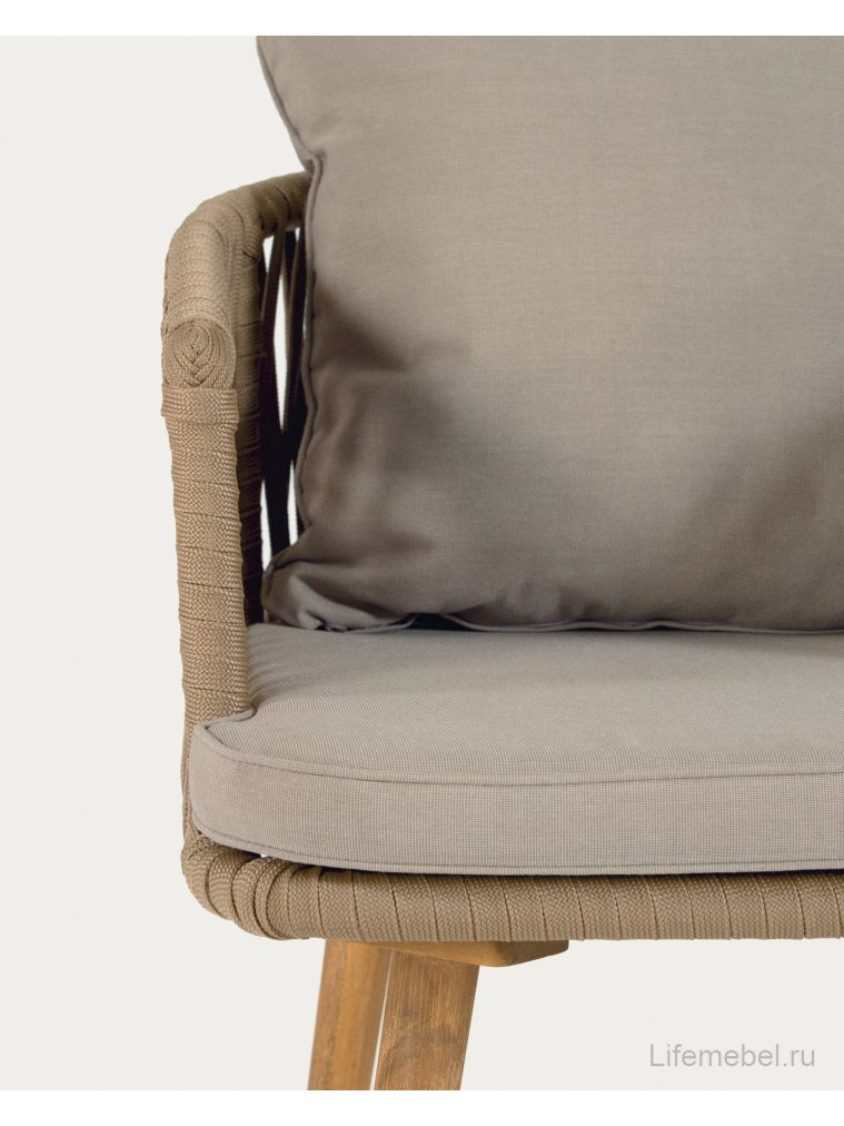 Деревянный стул Hemilce бежевый / серый