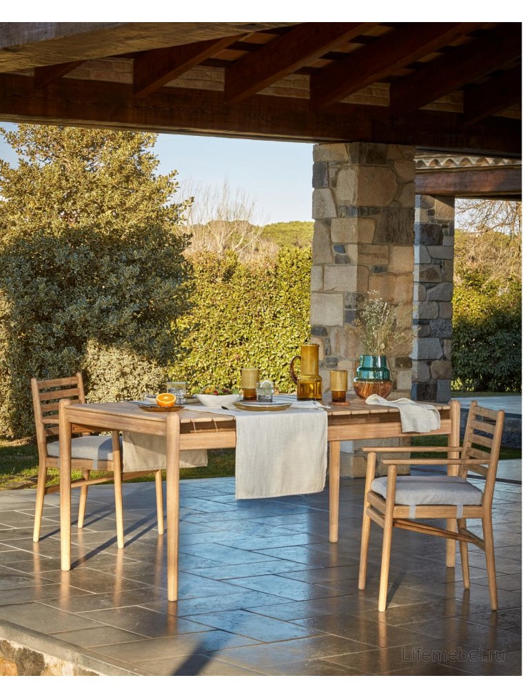 Деревянный стул Simja серый / натуральный