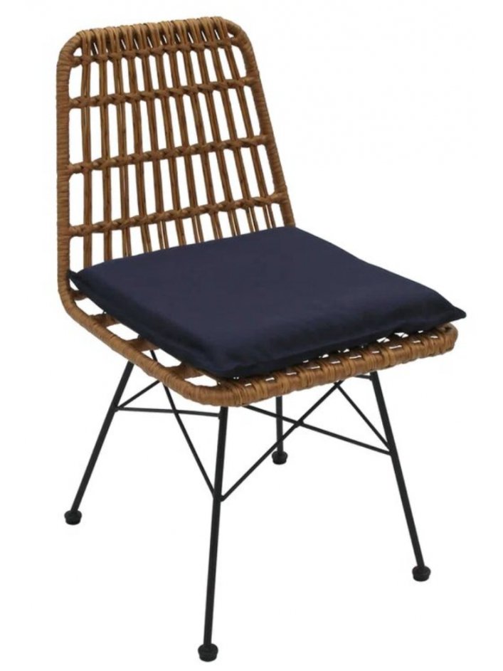 Металлический стул Габриел бежевый / синий