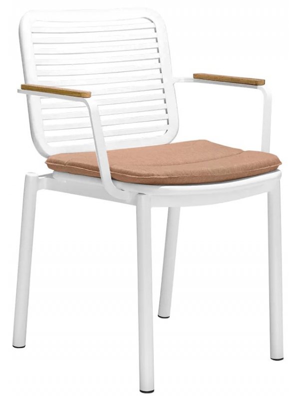 Металлический стул TAG/11002-014-034 терракотовый / белый