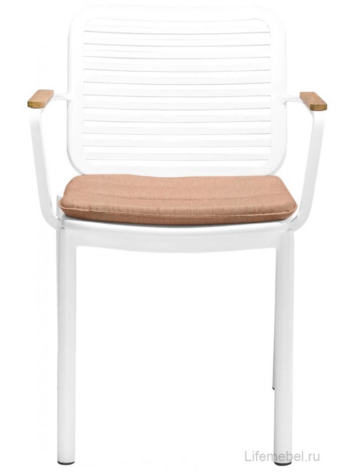Металлический стул TAG/11002-014-034 терракотовый / белый