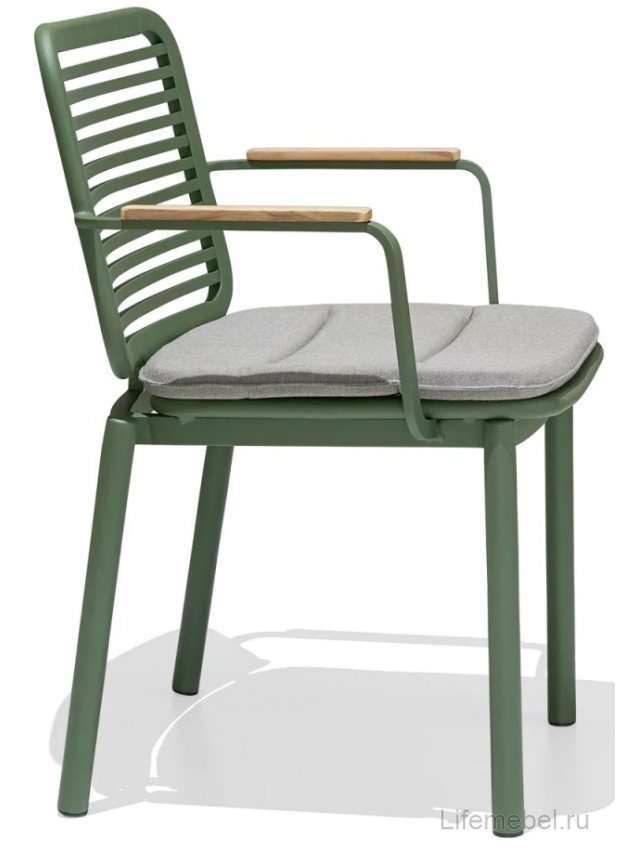 Металлический стул TAG/11002-043-027 светло-серый / зеленый