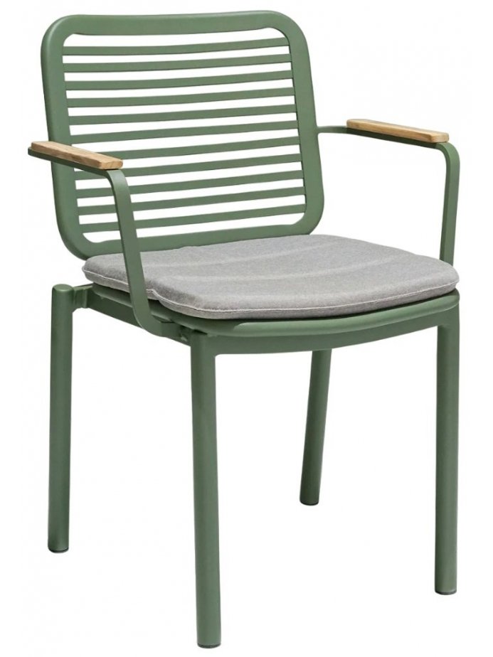 Металлический стул TAG/11002-043-027 светло-серый / зеленый