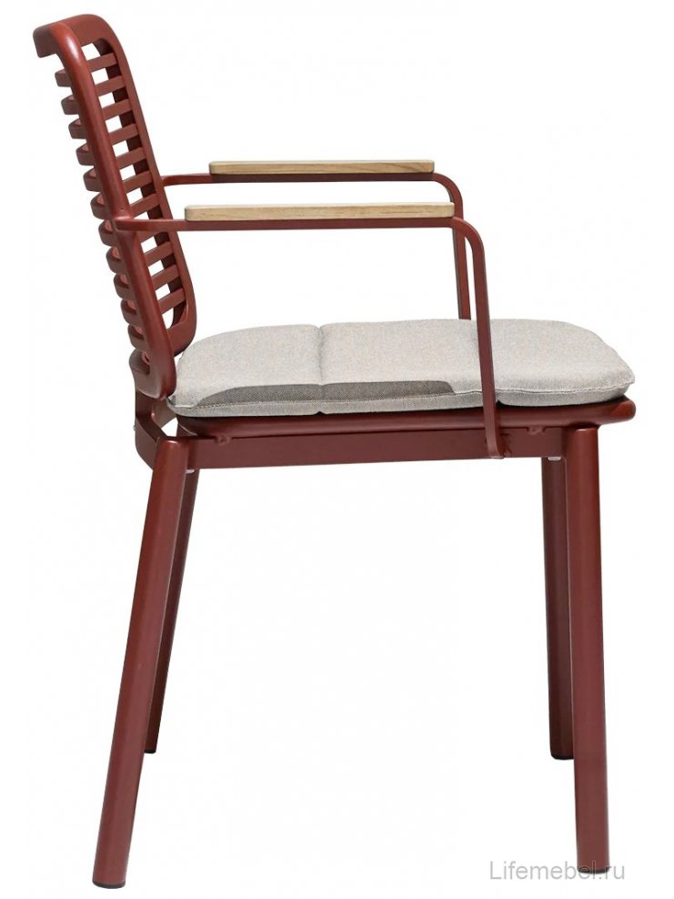 Металлический стул TAG/11002-057-043 светло-бежевый / терракотовый