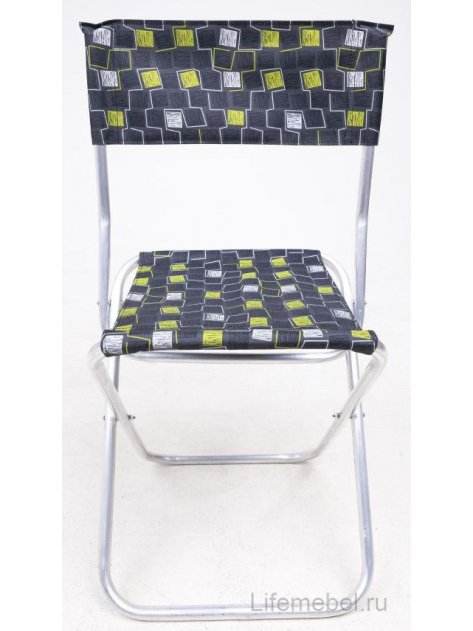 Складной стул Пикник ткань разноцветная / алюминий