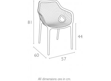 Кресло пластиковое Air XL оранжевый / оранжевый
