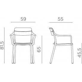 Кресло пластиковое Cassia кактус