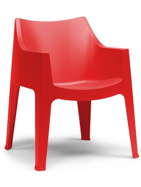 Пластиковое кресло Coccolona красное