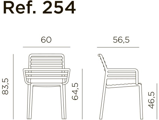 Кресло пластиковое Doga белый