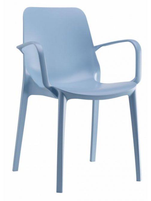 Пластиковое кресло Ginevra голубое