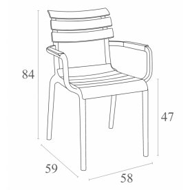 Кресло пластиковое Paris оливковый