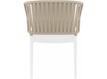Кресло пластиковое Portofino белый / бежевый