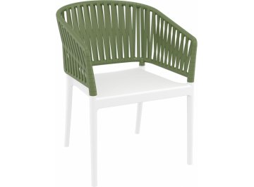 Кресло пластиковое Portofino белый / оливковый