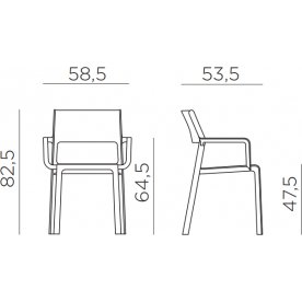 Кресло пластиковое Trill Armchair розовый