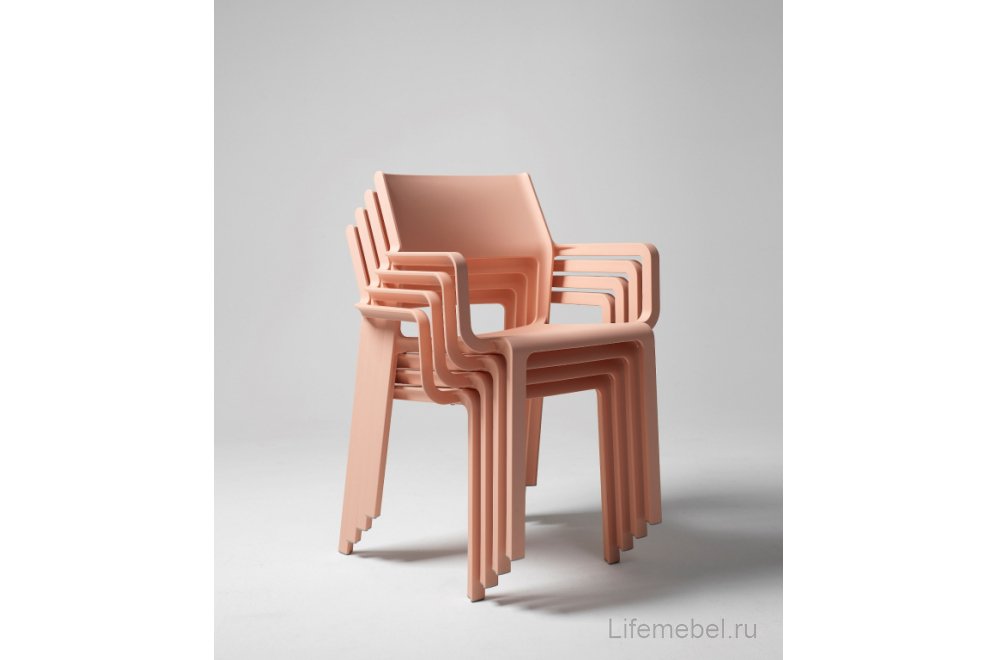 Кресло пластиковое Trill Armchair розовый