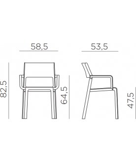 Кресло пластиковое Trill Armchair